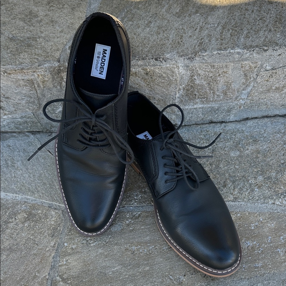 MADDEN Mens Black Dress Shoes - Mens Lace Ups - 9.5